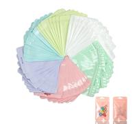 KASESSS 120 Pezzi Sacchetti Alluminio Colorati Trasparenti, Piccolo Sacchetti Richiudibili, Addensare Sacchetti di Prova, Sacchetti Regalo per Matrimonio Festa Favore, Caramella, Gioielli,7.5x10CM