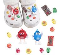 KASESSS 14 Pezzi Cartone Animato Charms per Scarpe, Ciondoli per Scarpe, Shoe Accessories per Crocs, Ciondoli Decorativi per Scarpe, Ciondoli per Scarpe per Zoccoli, per Ragazze Donne Ragazzi Adulti