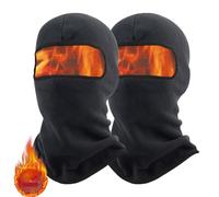 KASESSS 2 Pezzi Passamontagna Moto, Balaclava Uomo Donna, Ski Mask Invernale Termico, Nero Antivento, Sottocasco Bici per Sport Ciclismo Sci et al attività all’Aria Aperta