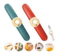 KASESSS 2 Pezzi Pelapatate Professionale, Pela Patate e Verdure Universale, Pela Patate Multifunzione 5 in 1, Sbuccia Patate Portatile Pelaverdure Manuale per Campeggi in Famiglia Picnic e Viaggi