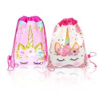 KASESSS 2 Pezzi Sacca Sportiva 37x24 cm, Zaino Hipster per Ragazze e Bambini, per Outdoor, Spesa, Spiaggia e Escursionismo