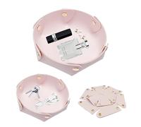 KASESSS 2 Pezzi Svuotatasche in Pelle, Design Moderno, Vassoio Portaoggetti Staccabile, Orbicolare per Ingresso, Piano d'Appoggio, Camera da Letto, Bagno