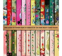 KASESSS 24 Fogli Animali Creativi Scrapbooking Papier, 14x20cm Carta per Decoupage, Carta Scrapbooking, Unilaterale Cartas Decorativa, Papier per Fai da Te per Journaling Scrapbooking Calendario Album