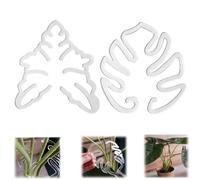 KASESSS 2Pezzi Supporto per Piante Monstera, Piante in Acrilico Forma di Monstera, Supporto per Piante a Forma di Foglia, Supporti Steli Piante Rampicanti per Mantenere le Piante in Crescita Verticale