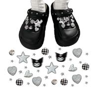 KASESSS 35 Pezzi Cartone Animato Charms Scarpa, Ciondoli per Scarpe, Shoe Charms per Crocs, Accessori Scarpe con Diamanti Cristallo, Personalize with Shoe Decoration In PVC per Ragazze Ragazzi Adulti