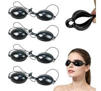 KASESSS 4 Pezzi Occhiali Protettivi Infrarossi, Regolabile Occhiali Luce Pulsata, Occhialini Solarium UV Protezione, Occhialis di Protezione Laser per Trattamenti di Bellezza e Abbronzatura Esterna