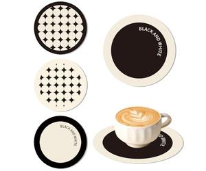 KASESSS 4 Pezzis Pelle Sintetica Sottobicchieri, Rotondi Antiscivolo Sottobicchiere, Sotto Bicchieri Da Tavola 14x14cm Absorbants Sotto Bicchieri Set Per Bottiglie Tazze Da TèTazza Da Caffè Birra