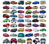 KASESSS 54 PCS Ciondoli per Scarpe, Decorativi per Crocs, Accessori per Scarpe A Forma Di Auto Cartoon, Charms per scarpe Bambini PVC, per Ragazze Ragazzi Regalo per Feste di Compleanno