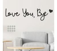 KASESSS Cartello Love You Bye Sopra la Porta, Insegna Decorativa 'Love You Bye' per Casa, Arredo Pareti con Scritte di Amore e Calore in Legno, Realizzato a Mano per Corridoio Ingresso e Porta di Casa
