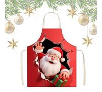 KASESSS Grembiule Cucina Uomo Donna Natalizi, Grembiule Barbecue Uomo Impermeabile, 2D Creativo Grembiuli da Cucina, Grembiule da Cucina, Parannanza Cucina Uomo per Cucinare Pittura Giardinaggio