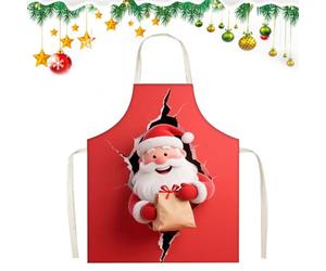 KASESSS Grembiule Cucina Uomo Natalizi, Grembiule Barbecue Uomo Donna, 2D Realistico Grembiuli da Cucina, Grembiule da Cucina, Parannanza Cucina Uomo Regalo Divertente per Cottura Festa di Natale