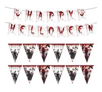 KASESSS Insanguinate Halloween Decorazioni Festone A Tema Horror Striscioni Carta Lettere Da Appendere Striscione Di Halloween Wicked Party Decorations Banner Per Esterno, Interno, Porta Accessori