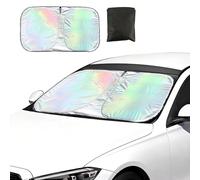 KASESSS Laser Parasole Auto Anteriore, 145×80 Cm Pieghevole Copertura Per Parabrezza Auto, Riflettente Protezione Uv Parasole Per Parabrezza, Calore Car Sunshade Adatto Alla Maggior Parte Dei Veicoli