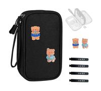 KASESSS Organizer Cavi, Porta Cavi con 4 Fascette, Porta Cavi da Viaggio, All'acqua Organizer Cavi da Viaggio Porta Caricabatterie Multifunzionale Borsa Porta Cavi per Caricatore Auricolare Power Bank