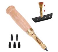 KASESSS Pinza Buchi Cintura 1,5-4 MM, Buca Cinture Manuale con 6 Punzoni, Pinza Fustellatrice per Cinture con Manico in Legno Punzone da Cintura per Cinturini di Orologi Collari di Animali e Bricolage