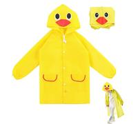 KASESSS Poncho Antipioggia Bambino, Mantella Impermeabile Leggero con Anatroccolo Giallo, Mantellina Pioggia per Scuola e Campeggio