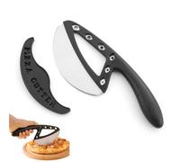 KASESSS Taglia Pizza, Tagliapizza con Manico, Coltello per Pizza Blade in Acciaio Inossidabile con Coprilama di Sicurezza, Mezzaluna Tagliapizza per Tagliare Pizza Tagliare Erbe Aromatiche Verdure