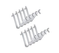 KASFDBMO 5/10 pezzi spazzola piscina clip a forma di V in acciaio supporto per asta gancio gancio farfalla pulsante molla clip doppio perno pulsante nuoto skimmer clip rete