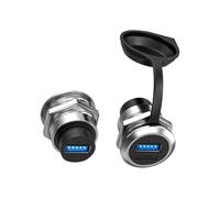 KASFDBMO Adattatori USB Doppi per Montaggio a Pannello Contatti placcati in Oro Compatibilità Universale con Prese a Muro da 86 mm Non necessita Driver Accoppiatore USB Femmina-Femmina