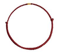 KASFDBMO Artigianato Lucky Red Rope con perline dorate Lunghezza regolabile Braccialetti a catena per le donne Polso Wrap per le donne Gioielli artigianali, Misura unica, come descritto
