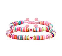KASFDBMO Braccialetti colorati regolabili in argilla morbida per pelli sensibili - Braccialetti elastici dell'amicizia gioielli regali braccialetti personalizzabili unisex braccialetto elastico