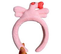 KASFDBMO Cerchietto per capelli in peluche 3D con animali che si illuminano per feste di Natale, copricapo per ragazze per lavare il viso fascia per bambini divertenti copricapo