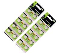 KASFDBMO Confezione da 10/20 batterie alcaline a bottone AG12 LR43, in metallo, per telecomandi e piccoli dispositivi elettronici