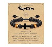 KASFDBMO Croci regolabili per ragazzi, battesimo, cresima, comunione, regalo con scatola regalo, per figlioccio, figlio, nipote, artigianato per comunione, Misura unica, come descritto