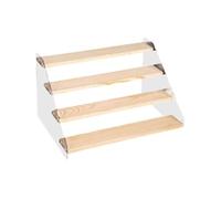 KASFDBMO Espositore da collezione in legno con pannelli acrilici trasparenti a 3/4/5 ripiani, struttura stabile e facile da montare, design anime figura espositore scrivania