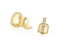 KASFDBMO in rame con set punte Zirconi cubici Accessori per denti regolabili Finitura Cappucci per denti Gioielli per piercing per denti alla