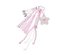 KASFDBMO Keetchain Star Charm Con Nastro E Perline Porta Chiave Per Decorazione Sacchetti Inserisci Un Unico Inserto Design Le Del Cuore Accessorio Portachiavi.