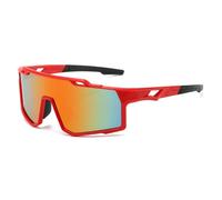 KASFDBMO Montatura leggera unisex per vari sport all'aria aperta Baseball ciclismo per lunghe attività all'aperto occhiali da sole polarizzati alla moda per ciclismo, Montatura Rossa Mercur Rosso