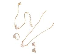 KASFDBMO Orecchini Per Bracciale Cranica A Ciondolo Farfalla Set Le Donne In Avanti Che Desiderano Migliorare I Loro Abiti Orecchini Bracciale