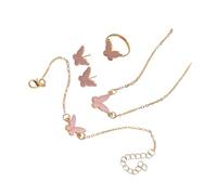 KASFDBMO Orecchini Per Bracciale Cranica A Ciondolo Farfalla Set Le Donne In Avanti Che Desiderano Migliorare I Loro Abiti Orecchini Bracciale