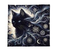 KASFDBMO Premium Mystical Tarocchi Mats Velvets Tessuto con Geometria Sacra & Viaggi Amichevole per Conversazioni Spirituali Tarocchi Panno Professionale