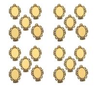 KASFDBMO Supporto ovale in lega resistente adatto per pietre preziose per gioielli che forniscono una base in lega stabile di lunga durata, Misura unica, come descritto