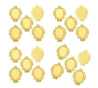 KASFDBMO Supporto ovale in lega resistente adatto per pietre preziose per gioielli che forniscono una base in lega stabile di lunga durata, Misura unica, come descritto