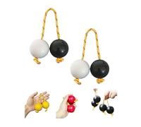 Kashaka Shaker, strumento a percussione africano, strumento musicale per ritmi, strumento a percussione per feste (colore misto bianco e nero)