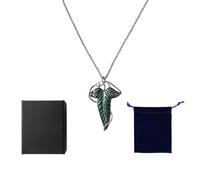 Kashasin Spilla smaltata a forma di foglia verde della principessa Arwen di Arwen, per donne e uomini, ideale come regalo per cosplay, Metallo