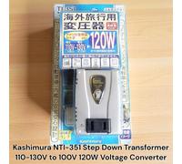Kashimura NTI-351 Step Down Transformer 110-130V a 100V 120W convertitore di ...