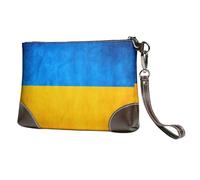 Kashinn Bandiera ucraina Stampa Genuino Del Cuoio Del Polso Pochette Del Raccoglitore Della Borsa Della Borsa