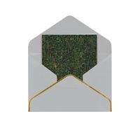 Kashinn Biglietto di auguri bianco perlato di alta qualità, stampa formula matematica, bordo in lamina d'oro rosa, set di biglietti per tutte le occasioni