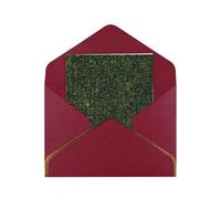 Kashinn Biglietto di auguri bianco perlato di alta qualità, stampa formula matematica, bordo in lamina d'oro rosa, set di biglietti per tutte le occasioni