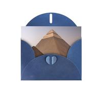 Kashinn Biglietto di auguri perlato con busta, biglietto bianco per inviti di ringraziamento, simpatia, piramidi egiziane, stampa