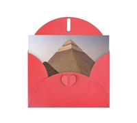 Kashinn Biglietto di auguri perlato con busta, biglietto bianco per inviti di ringraziamento, simpatia, piramidi egiziane, stampa