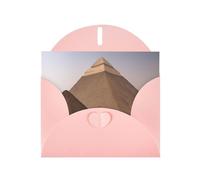 Kashinn Biglietto di auguri perlato con busta, biglietto bianco per inviti di ringraziamento, simpatia, piramidi egiziane, stampa