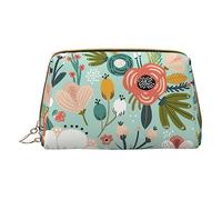 Kashinn Borsa cosmetica in pelle Borsa per trucco portatile Borsa cosmetica da viaggio con cerniera Borsa per la cura della pelle Borsa colorata Fl