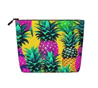 Kashinn Colorato Ananas Stampa Singolo Strato Sacchetto Cosmetico Falso Canapa Canapa Borsa per il Trucco Borsa Moneta per Uso Quotidiano Viaggi