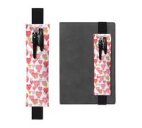 Kashinn portapenne in pelle con stampa a cuore rosa oro fascia elastica portapenne segnalibro per quaderni diari pianificatori