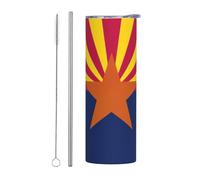 Kashinn Tazza da viaggio in acciaio inox da 20 once per caffè bevande ghiacciate estate tazza di raffreddamento bandiera dello stato dell'Arizona stampa